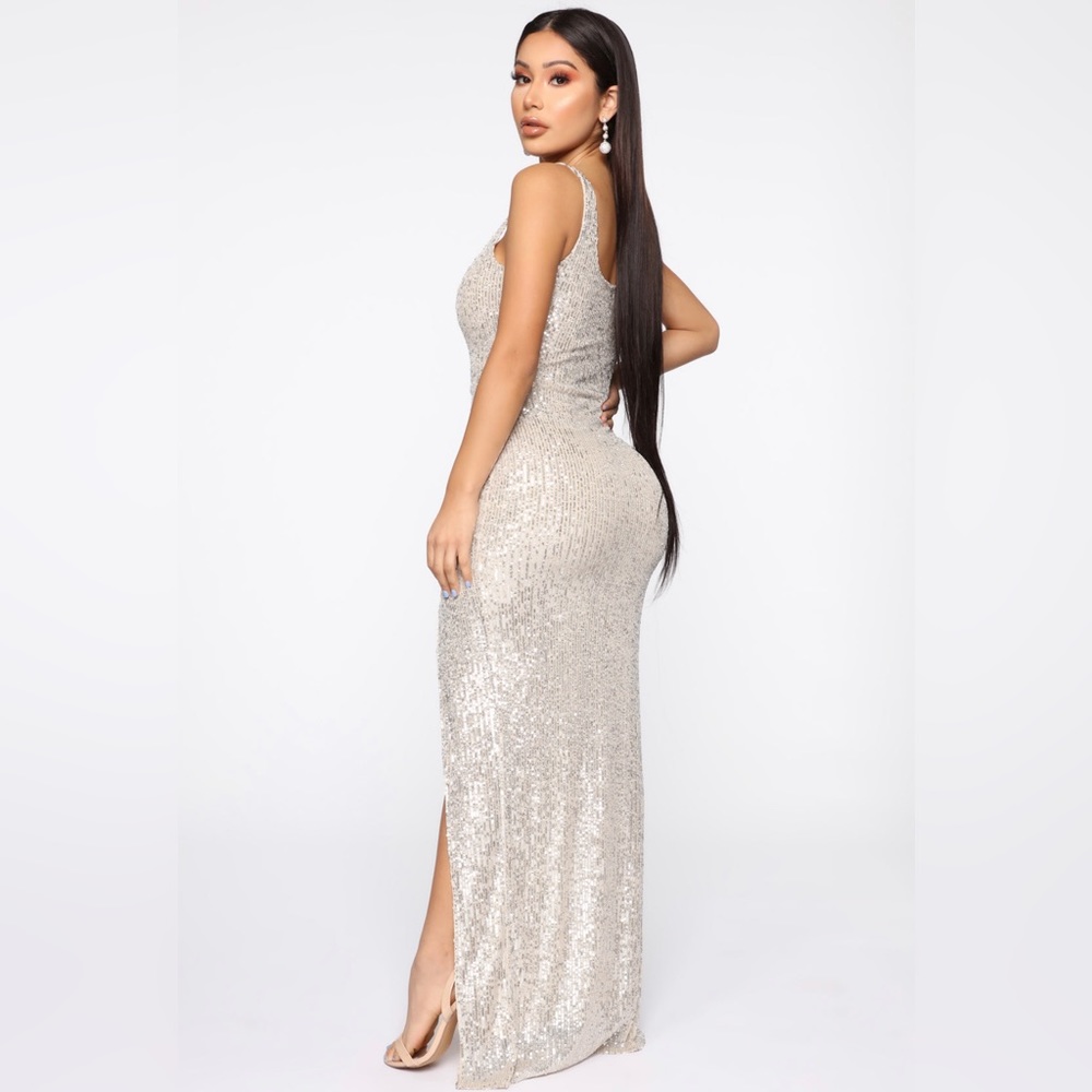 Sequin dress - silver
